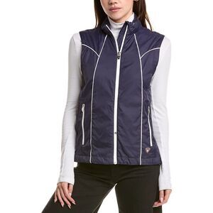 Post Card Womens  Light Zip Vest, Blue